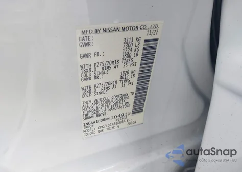 2023 Nissan Titan Pro-4X 4X4 from USA, damaged, VIN 1N6AA1ED8PN104913